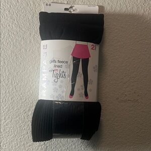 Rampage Black Fleece Lined Tights for Girls